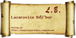 Lazarovics Bíbor névjegykártya